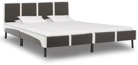 Letto materasso bianco grigio similpelle 180x200cm