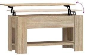 Tavolino da Salotto Rovere Sonoma 101x49x52cm Legno Multistrato