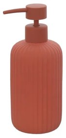 Dispenser portasapone liquido da appoggio in ceramica rosso mattone color