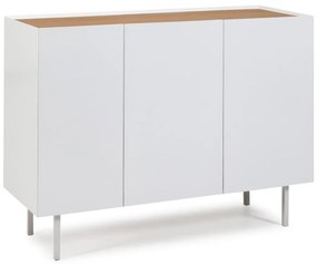 Cassettiera bassa bianca effetto rovere 110x85 cm Arista - Teulat