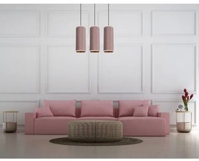 Lampadario a cavo AVALO 3xE27/60W/230V rosa/rame