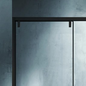 Porta doccia 130cm scorrevole con profilo nero vetro 8mm | KSA4000N - KAMALU