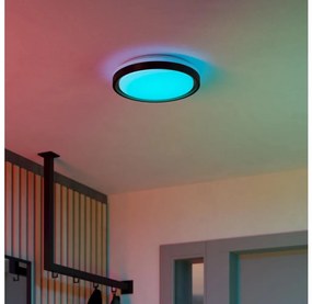 Eglo 300684-LED RGBW Plafoniera dimmerabile MALERAMARA-Z LED/14W/230V nero/oro + telecomando