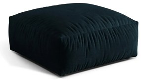 Poggiapiedi componibile blu scuro con rivestimento in velluto Martina – Micadoni