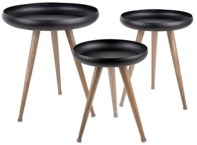 Set di 3 tavoli tondi in metallo Tripod - Leitmotiv