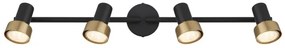 Globo 57917-4G - Faretto  MASON 4xGU10/25W/230V nero/oro