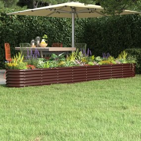 Letto Giardino Acciaio Verniciato A Polvere 332x40x36cm Marrone /