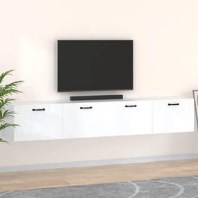 Mobili Parete 2 Pz Bianco 100x36,5x35 Cm İn Legno Multistrato /