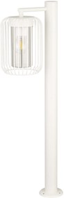 Paletto da Giardino Bianco a Lanterna 80cm Base E27 IP54 - Serie NEXUS Colore Bianco