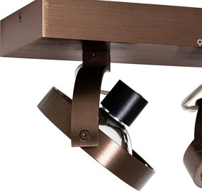 Faretto di design bronzo scuro 2 luci orientabile e inclinabile - Go