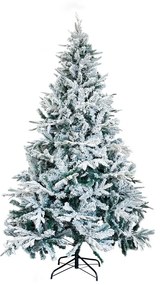 Albero di Natale innevato 210cm verde e bianco Wisdom