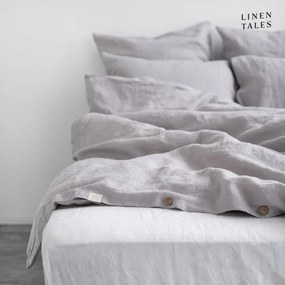 Lenzuola di lino grigio chiaro per letto singolo 135x200 cm Light Grey - Linen Tales