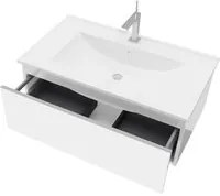 Mobile bagno sospeso da 81cm bianco lucido - HDcasa