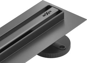 Mexen Flat 360° Slim scarico lineare rotante 120 cm, grigio canna di fucile spazzolato - 1E41120