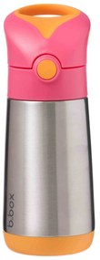 Bottiglia termica con cannuccia 350 ml – rosa/arancione
