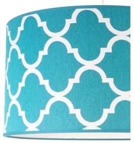 Duolla - Lampadario a sospensione con filo MAROKO 1xE27/40W/230V diametro 45 cm turchese/bianco