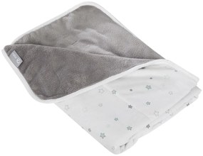 Coperta per neonati in cotone bianco e grigio 80x80 cm Strenenzauber - Roba
