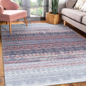 Tappeto viola/grigio lavabile 80x150 cm Vintage Stripe – Mila Home