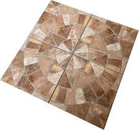 Pavimento grès fine porcellanato smaltato 34 x 34 cm Ceramiche San Nicola serie Ventaglio Pavé Gubbio
