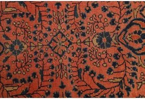 Antik Stilizzato Terracotta Blu Scuro Corsia 74x190 Cm