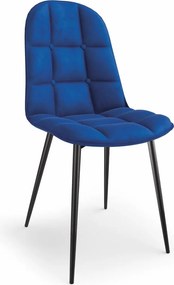 Sedia K417 blu velluto