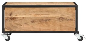 Tavolino da salotto 70x70x32 cm in legno massello d&#039;acacia