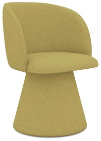 Sedia da pranzo gialla in imbottito Maia – Makamii