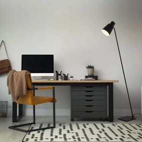 Brilo - Lampada con piedistallo 1xE27/10W/230V nero