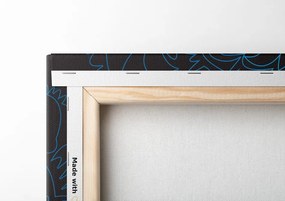 Stampa su tela – Mandala ornamentale su sfondo nero