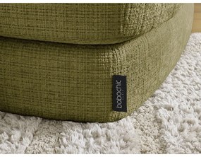 Poggiapiedi color kaki con rivestimento in ciniglia Leonore – Bobochic Paris