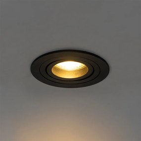 Faretto da incasso moderno nero - Rondoo