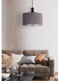 Duolla - Lampadario a sospensione con filo LYON 1xE27/15W/230V diametro 40 cm grigio