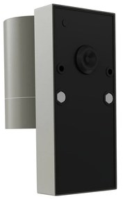 Applique cilindrica da Esterno IP65 GU10 con sensore Movimento - Grigia