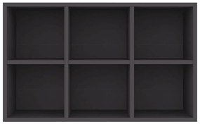 Libreria/Credenza Grigia 66x30x98 cm in Legno Multistrato