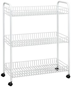 Supporto mobile per bagno a tre livelli Laundry, 31 x 84 cm - Metaltex