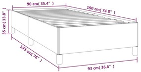 Giroletto Grigio Chiaro 90x190 cm in Velluto