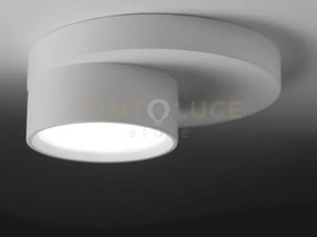 Demetra lampada da soffitto 1 luce in gesso bianca 1xgx53 d.16cm