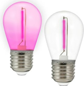SET 2x Lampadina LED PARTY E27/0,3W/36V viola