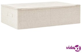vidaXL Scatola Portaoggetti in Tessuto 70x40x18 cm Crema