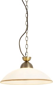 Lampada a sospensione classica bronzo con vetro opale - Katarina