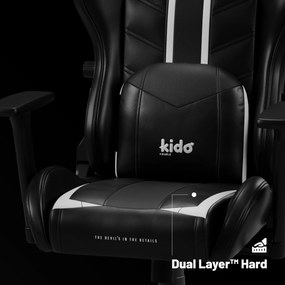 Sedia gaming bambini Kido by Diablo X-Ray 2.0: Bianco e nero