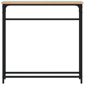 Tavolino consolle rovere sonoma 75x19,5x75 cm legno multistrato