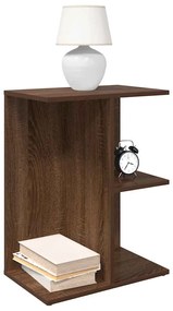 Comodini 2 Pz Rovere Marrone 46,5x29x61 Cm İn Legno Multistrato /