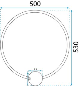 Lampada da parete LED APP1390-CW GOLD 50cm