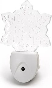 Aigostar - LED RGB Luce notturna con sensore crepuscolare LED/0,5W/230V fiocco di neve
