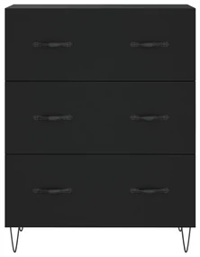 Credenza nera 69,5x34x90 cm in legno multistrato