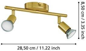 Eglo 33185 - Faretto LED BUZZ-LED 2xGU10/2,8W/230V 3000K oro