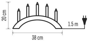 Candeliere natalizio LED 5xLED/15W/230V grigio