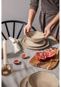 Set da pranzo in gres beige 24 pezzi Glosia - Bonami Selection
