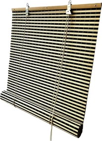 Tenda a pacchetto nera/di colore naturale in bambù 150x160 cm Vela – Gardinia